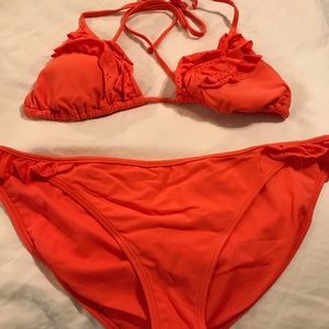 Eyelet Cadmium Red strong Bikini